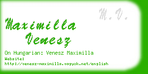 maximilla venesz business card